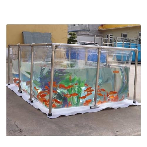 Transparenter Fischteich Schwimmbad oberirdisch für Garten Temporärer Wassertank - Bringen Sie Unterstützung Fischzucht Sichtbarer Pool, Vollständig Transparent von Generisch