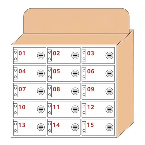 Transparenter Handyspind zur Wandmontage, sichere Aufbewahrungsbox für Fabrikpersonal & Studenten, abschließbarer Tresor für 6-100 Geräte (15-Bit A-Modell) von Generisch