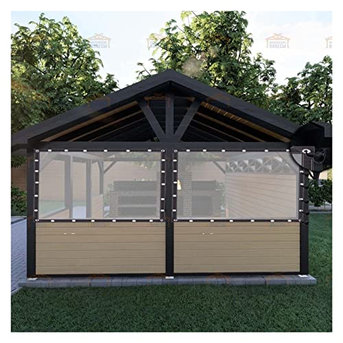 Transparenter PVC Baldachin Vorhang mit Ösen Langlebige 0,12 mm Pergola Abdeckung für Balkon & Garage Größenverstellbar (5 x 4 m) Wetterfest Outdoor Schutz von Generisch