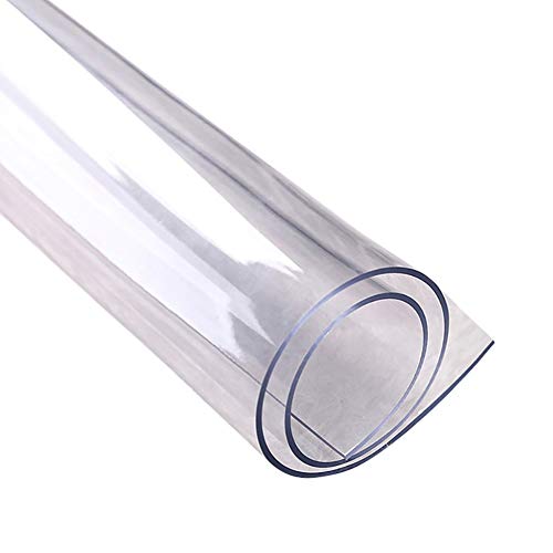 Transparenter PVC-Hartholz-Bodenschutz, abriebfest, schallabsorbierend, hohe Schlagfestigkeit, Tischmatte, anpassbare Größe (1,5 mm dick, 160 x 230 cm) von Generisch