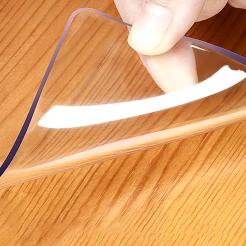 Transparenter PVC-Tischdeckenschutz, 1 mm/2 mm/3 mm, wasserdicht, reißfest, Abdeckung für Esstisch, Küche und Outdoor-Tische, waschbar, pflegeleicht, Tischschutzfolie Transparenter PVC-Tischdeckenschutz, 1 mm/2 mm/3 mm, wasserdicht, reißfest, Abdeckung für Esstisch, Küche und Outdoor-Tische, waschbar, pflegeleicht, Tischschutzfolie von Generisch
