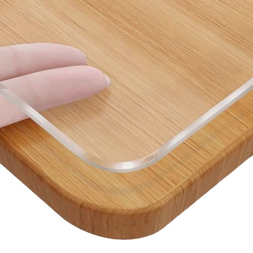 Transparenter PVC-Tischschutz, 1,5 mm, transparente Tischdecke für Holztische, leicht zu reinigen, rechteckige Form (140 x 200 cm), langlebiger Tischdeckenschutz von Generisch