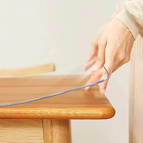 Transparenter PVC-Tischschutz, 3 mm dick, strapazierfähige, transparente Abdeckung für Ess- und Couchtische, leicht zu reinigen Transparenter PVC-Tischschutz, 3 mm dick, strapazierfähige, transparente Abdeckung für Ess- und Couchtische, leicht zu reinigen von Generisch