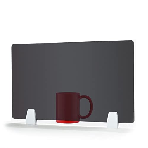 Transparenter Schreibtisch-Trennwand aus Acryl mit Clips für Studenten und Arbeitsbereiche, schwarz, transparent, 30 x 40 cm, Bürozubehör für mehr Privatsphäre und mehr Privatsphäre von Generisch