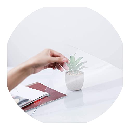 Transparenter Tischdeckenschutz, transparent, PVC, rutschfest, wasserdicht, hitzebeständig, weiche Glasabdeckung für Küche, Wohnzimmer oder Garten Transparenter Tischdeckenschutz, transparent, PVC, rutschfest, wasserdicht, hitzebeständig, weiche Glasabdeckung für Küche, Wohnzimmer oder Garten von Generisch