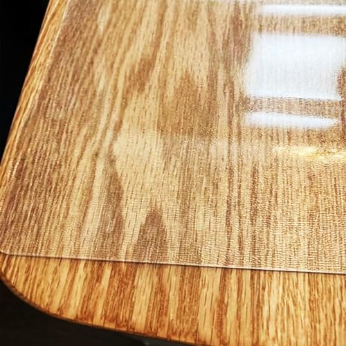 Transparenter Tischschutz, 50 x 160 cm, 2 mm dick, transparente Abdeckung, langlebige Glas-Kunststoff-Pads, mattierte Oberfläche, ideal für Ess- und Couchtische, leicht zu reinigen von Generisch