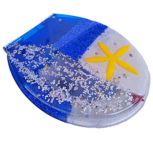 Transparenter WC-Sitz mit Muschel-Design, hygienisch, langsam schließend, antibakterielles Scharnier, verbessert die Ästhetik und den Komfort des Badezimmers Transparenter WC-Sitz mit Muschel-Design, hygienisch, langsam schließend, antibakterielles Scharnier, verbessert die Ästhetik und den Komfort des Badezimmers von Generisch