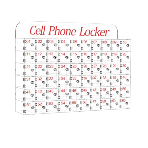 Transparenter mobiler ge Schrank mit 40 Fächern – sicherer R für Zuhause & Besprechungsraum, ideal für Büros, Schulen, Events & ms 60 Fächer erhältlich von Generisch