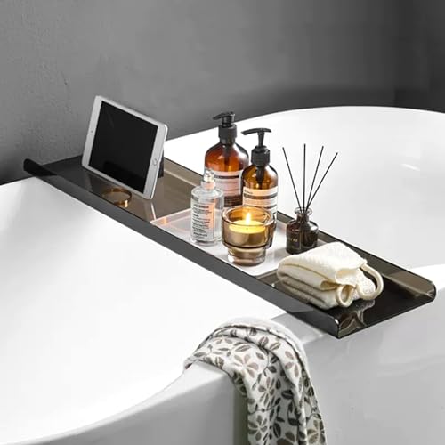 Transparentes Acryl-Badetablett für Telefon, Kerzen, Handtücher, 100 cm langes Spa-Zubehör für Entspannung und Selbstpflege-Essentials von Generisch