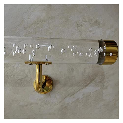 Transparentes Acryl-Treppen-Handlauf-Set – rutschfeste, transparente 4 m Innenhandläufe für Treppen mit goldener Halterung – erhältlich in 90 cm bis 6 m Größen für einfache Installation Transparentes Acryl-Treppen-Handlauf-Set – rutschfeste, transparente 4 m Innenhandläufe für Treppen mit goldener Halterung – erhältlich in 90 cm bis 6 m Größen für einfache Installation von Generisch