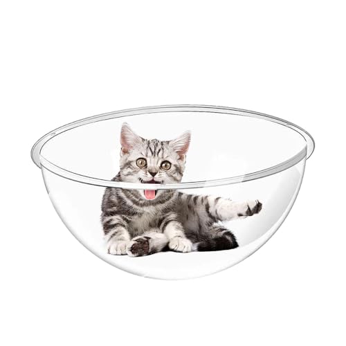 Transparentes Katzenbett – 400 g Acrylkuppel, Haustiernest für Schlafzimmer, 15 cm, transparent, Katzenbett, Ersatz-Katzenzubehör für Wohnzimmer, Klettern, Faulenzen, Schlafen von Generisch