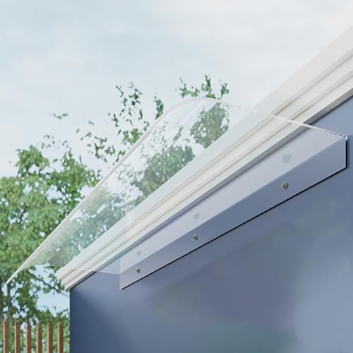 Transparentes Polycarbonat-Türvordach, wasserdicht, für den Außenbereich, Vorzelt, Regenschutz für Fenster, Wetterschutz, stilvolle Eingangsabdeckung Transparentes Polycarbonat-Türvordach, wasserdicht, für den Außenbereich, Vorzelt, Regenschutz für Fenster, Wetterschutz, stilvolle Eingangsabdeckung von Generisch