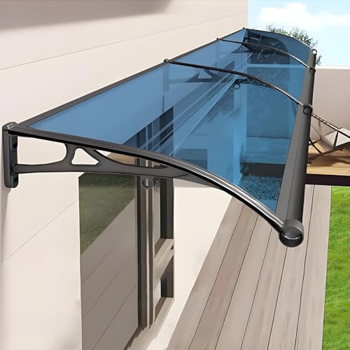 Transparentes Polycarbonat für Haustüreingang, Markisenbogen, Dachüberstand, Balkonabdeckung mit doppelter Drainage, blau, 152,4 x 30,5 cm, langlebiger Schutz für den Außenbereich Transparentes Polycarbonat für Haustüreingang, Markisenbogen, Dachüberstand, Balkonabdeckung mit doppelter Drainage, blau, 152,4 x 30,5 cm, langlebiger Schutz für den Außenbereich von Generisch