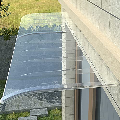 Transparentes Vordach für den Außenbereich, unsichtbarer Regenschutz für Fenster und Terrassen, Polycarbonat-Abdeckung für Garagen und Scheunen (50 x 140 cm/20 x 55) von Generisch