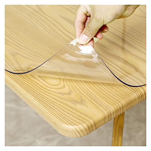 Transparentes rechteckiges Tischset aus Kunststoff für den Schreibtisch, weiches Glas, wasserdichtes PVC für Schreibtisch, Couchtisch, Esstisch (Farbe: 1,5 mm, Größe: 85 x 140 cm) von Generisch