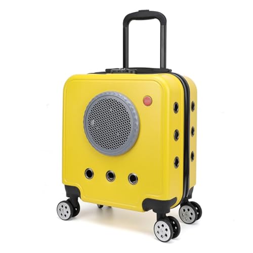 Transportbox für Haustiere auf Rädern, große Kapazität, atmungsaktiver Trolley-Koffer mit Universalrädern und Zahlenschloss für Katzen und kleine Haustiere Transportbox für Haustiere auf Rädern, große Kapazität, atmungsaktiver Trolley-Koffer mit Universalrädern und Zahlenschloss für Katzen und kleine Haustiere von Generisch
