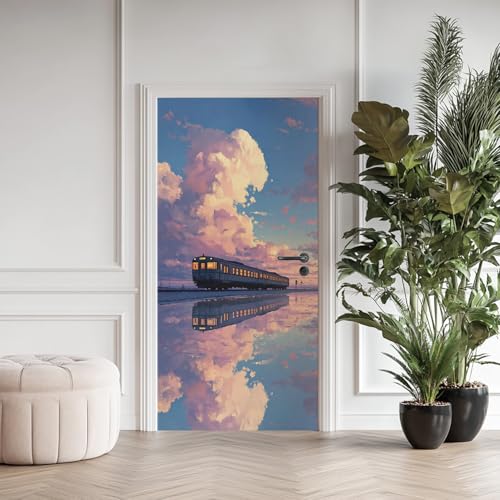 Traumhaft Zug Türtapete Selbstklebend Türposter 95x215cm, Wasserreflexion Türaufkleber Türfolie Poster Tapete, PVC Wasserfest für Schlafzimmer Wohnzimmer Küche Bad Traumhaft Zug Türtapete Selbstklebend Türposter 95x215cm, Wasserreflexion Türaufkleber Türfolie Poster Tapete, PVC Wasserfest für Schlafzimmer Wohnzimmer Küche Bad von Generisch