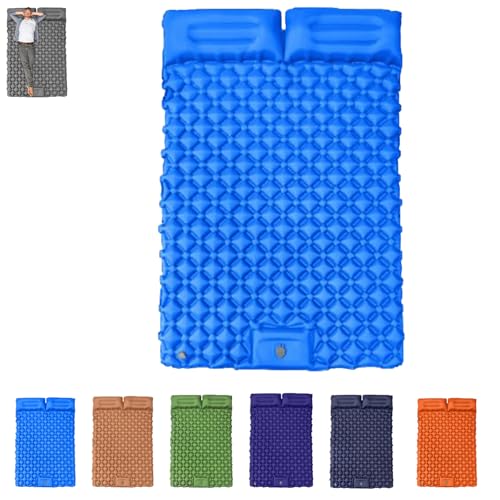 Travel Air Mattress- Inflatable Sleeping Pad, Waterproof Inflatable Camping Sleeping Pads, Foldable Camp Sleep Mat Travel Tent Gear for Parks Hiking Backpacking Picnic Walking Climbing (Blue) von Generisch