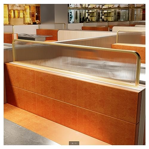 Trennwand aus gehärtetem Glas für die Arbeitsplatte, kommerzielle Metallrahmen-Trennwand für verbesserte Privatsphäre und Raummanagement in Büros, Restaurants, Hotels von Generisch