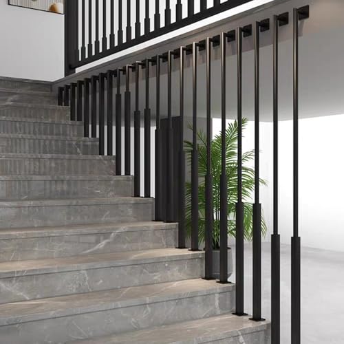 Treppengeländer Typ L, verstellbares 30–160 cm Innengeländer, mattschwarzes Metall-Leitplanke, Deckenaufhängung, Stil 3, 110 cm Treppengeländer Typ L, verstellbares 30–160 cm Innengeländer, mattschwarzes Metall-Leitplanke, Deckenaufhängung, Stil 3, 110 cm von Generisch