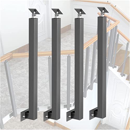Treppengeländer für den Innenbereich, Metallspindeln für Decks, Veranden und Treppen – quadratisches Seitenmontage-Design mit komplettem Schrauben-Set für einfache Installation Treppengeländer für den Innenbereich, Metallspindeln für Decks, Veranden und Treppen – quadratisches Seitenmontage-Design mit komplettem Schrauben-Set für einfache Installation von Generisch