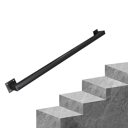 Treppengeländer il Kit schwarz quadratisch Rohr Balusters Schmiedeeisen Geländer für Innen- und Außenbereich Stufen komplett Metall Wandstützstangen Treppengeländer il Kit schwarz quadratisch Rohr Balusters Schmiedeeisen Geländer für Innen- und Außenbereich Stufen komplett Metall Wandstützstangen von Generisch