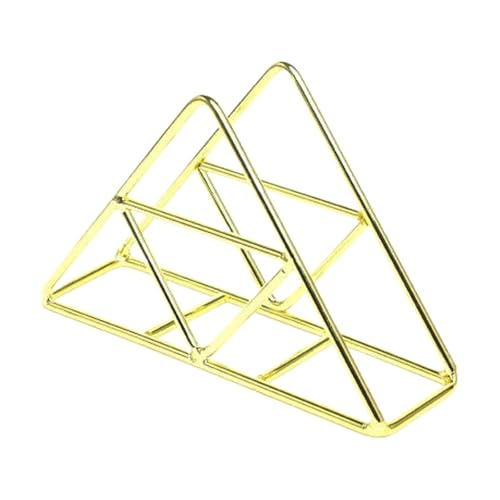 Triangular Napkin Holder Simple Design Metal Table Napkin Holders Decorative Napkins Holder for Home Kitchen Table Black Abtropfgestell Besteck (A, One Size) von Generisch