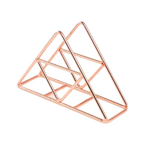 Triangular Napkin Holder Simple Design Metal Table Napkin Holders Decorative Napkins Holder for Home Kitchen Table Black Abtropfgestell Besteck (B, One Size) von Generisch