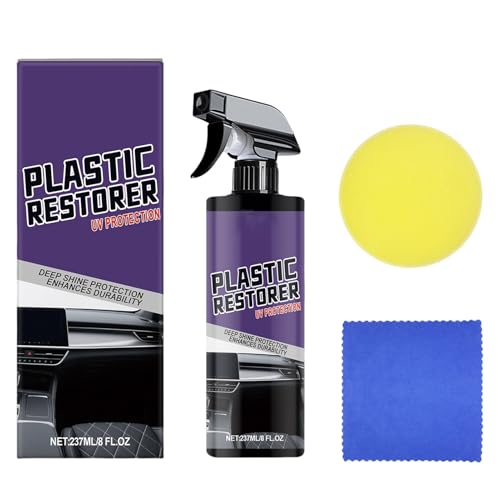 Trim Restorer - Stoßfänger Restorer | RESTORSER CAR TRIM | Auto -Detail -Spray | 237 ml Autos Details Spray mit und Handtuch | Politur für Renovierungsrenovierungs -Renovierung von Renovierung von Generisch