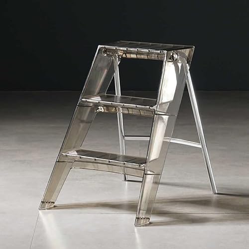Trittleiter zusammenklappbar, 3 Stufen Hocker mit breitem Anti-Rutsch-Pedal, faltbares Haushaltsregal für Erwachsene von Generisch
