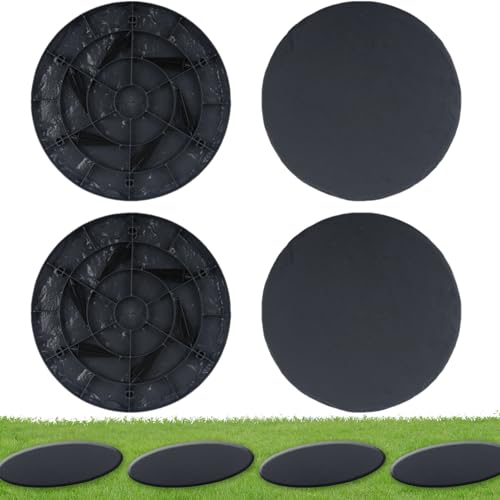 Trittsteine Outdoor - Garten Gehweg Steine, Wegsteine Mit Erdspieß | Dekorative Gehwegsteine Garten, 4er Set Trittplatten Kunstharz, Trittsteine Für Rasen Und Blumenbeet Eine Schöne Gartengestaltung Trittsteine Outdoor - Garten Gehweg Steine, Wegsteine Mit Erdspieß | Dekorative Gehwegsteine Garten, 4er Set Trittplatten Kunstharz, Trittsteine Für Rasen Und Blumenbeet Eine Schöne Gartengestaltung von Generisch