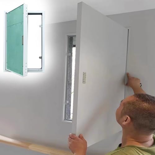 Trockenbau-Zugangsabdeckung mit Gipskartonplatte, überstreichbare versteckte Wandlochabdeckung, leicht zu öffnende Inspektionsluke für Sanitärventile Trockenbau-Zugangsabdeckung mit Gipskartonplatte, überstreichbare versteckte Wandlochabdeckung, leicht zu öffnende Inspektionsluke für Sanitärventile von Generisch