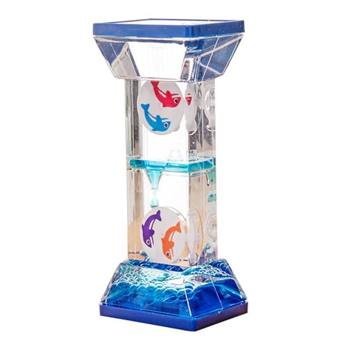 Tropfen Sanduhr Flüssig Bewegung Bubble Liquid Motion Timer Sanduhr Dekompressionsölleck Schreibtisch Spielzeug Geschenk for Kinder und Erwachsene (Blau) von Generisch
