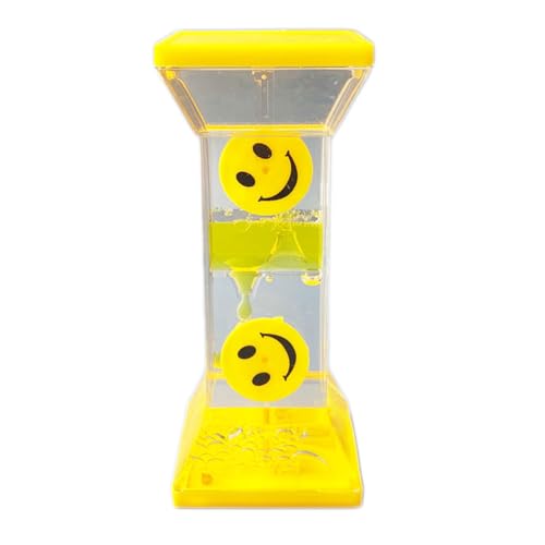 Tropfen Sanduhr Flüssig Bewegung Bubble Liquid Motion Timer Sanduhr Dekompressionsölleck Schreibtisch Spielzeug Geschenk for Kinder und Erwachsene (Gelb) von Generisch