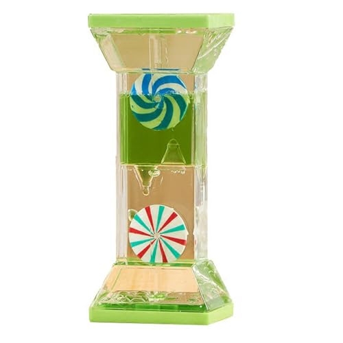 Tropfen Sanduhr Flüssig Bewegung Bubble Liquid Motion Timer Sanduhr Dekompressionsölleck Schreibtisch Spielzeug Geschenk for Kinder und Erwachsene (Grün) von Generisch