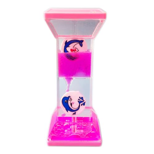 Tropfen Sanduhr Flüssig Bewegung Bubble Liquid Motion Timer Sanduhr Dekompressionsölleck Schreibtisch Spielzeug Geschenk for Kinder und Erwachsene (Rosa) von Generisch
