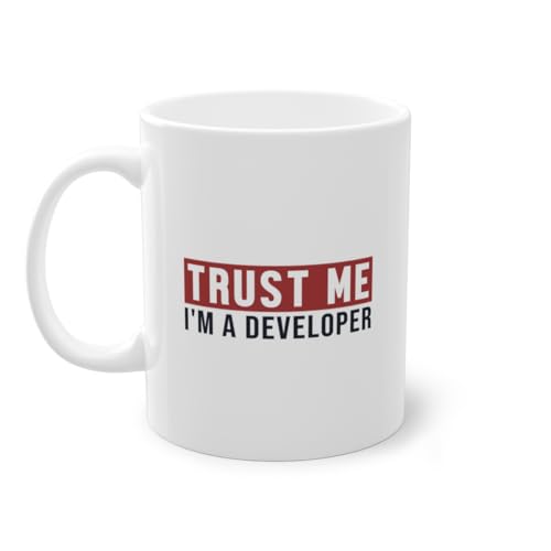 Trust Me I'm A Developer Developer Coder Kaffeetasse | Softwareentwickler Softwareingenieur Programmierer Tasse Weiß (01230B) von Generisch