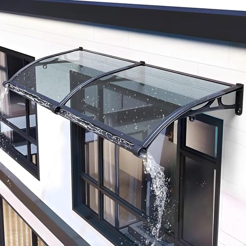 Tür- und Fenstervordach UV- & Regenschutz, Polycarbonat & Aluminiumlegierung 100x170cm Markise Outdoor Terrassen Schatten für Türen & Fenster Grau Tür- und Fenstervordach UV- & Regenschutz, Polycarbonat & Aluminiumlegierung 100x170cm Markise Outdoor Terrassen Schatten für Türen & Fenster Grau von Generisch