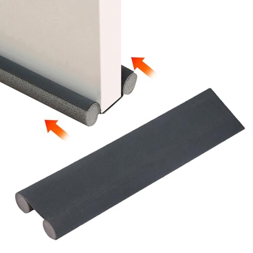 Türdichtungen – Tür-Zugluftstopper, 93 cm, verstellbarer Tür-Zugluftstopper, stark haftend unter der Tür, Zugluftblocker, Isolator, Geräuschblocker, Türbodendichtungsstreifen, tragbarer Türfeger von Generisch
