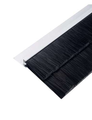 Türfeger aus Aluminiumlegierung, 100 cm, mit Bürste, Dichtungsstreifen für Türspalten, industrielle Verwendung, Türbodenbürste, unerwünschter Schmutz (25 cm) von Generisch