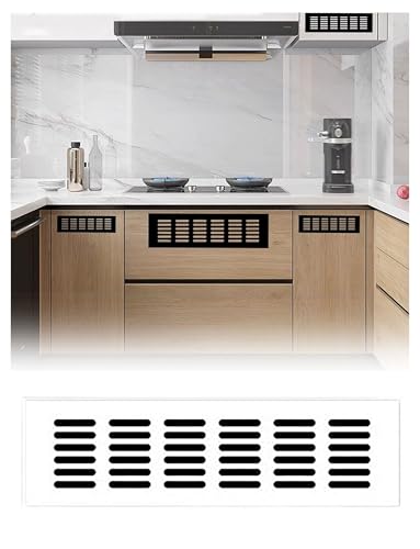 Türlüftungsöffnungen for Innentüren, Lüftungsgitter aus Aluminiumlegierung for Schrank/Kleiderschrank/Schuhschrank, rechteckige Entlüftung(Milk,200x500mm) von Generisch