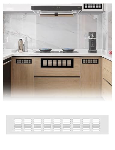 Türlüftungsöffnungen for Innentüren, Lüftungsgitter aus Aluminiumlegierung for Schrank/Kleiderschrank/Schuhschrank, rechteckige Entlüftung(Silver,100x100mm) von Generisch