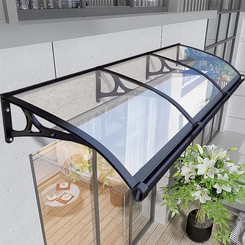 Türmarkise Vordach Aluminiumlegierung mit Polycarbonat-Abdeckung UV- und Regenschutz Modernes Design für Haustüren 60x190cm Türmarkise Vordach Aluminiumlegierung mit Polycarbonat-Abdeckung UV- und Regenschutz Modernes Design für Haustüren 60x190cm von Generisch