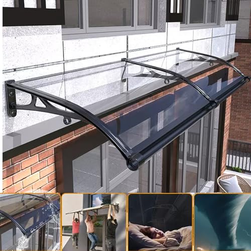Türmarkise für den Außenbereich, wasserdicht, einziehbares Vordach mit Dachrinne, stilvolle regenbeständige Abdeckung für Terrasse und Eingangsschutz, leises Design für Zuhause von Generisch