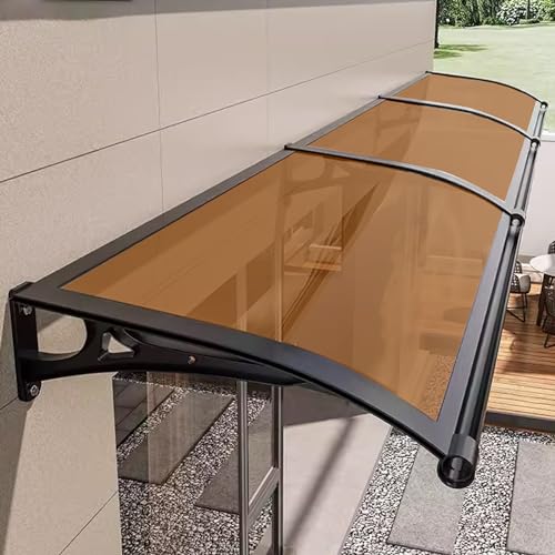 Türmarkisen außen, Polycarbonat-Abdeckung Markisen für Türen Eingang, Markise für Tür Fenster außen mit Aluminiumhalterung für Sonnenschutz, UV-, Regen- und Schneeschutz von Generisch