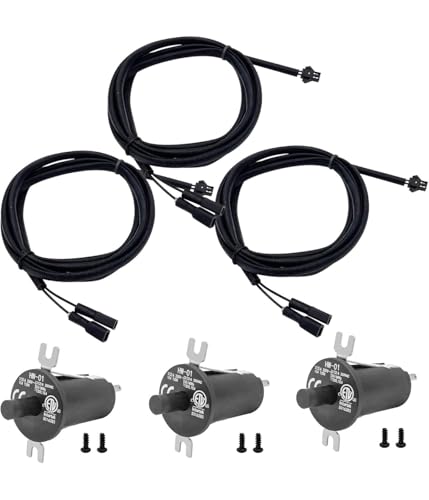 Türschalter-Kit, Türschalter-Ersatzteile, mit Trichterdraht, Kunststoff, Kompatibel mit digitalen Holzkohlegrill-Smokern der Serien 560 und 1050 XL, Schwarz (3 Set) von Generisch