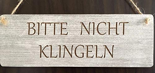 Türschild Deko schild Landhaus Vintage Shabby Retro Bitte nicht klingeln Dekoschild Tafel Bild Wandbild Deko Dekoschild von generisch