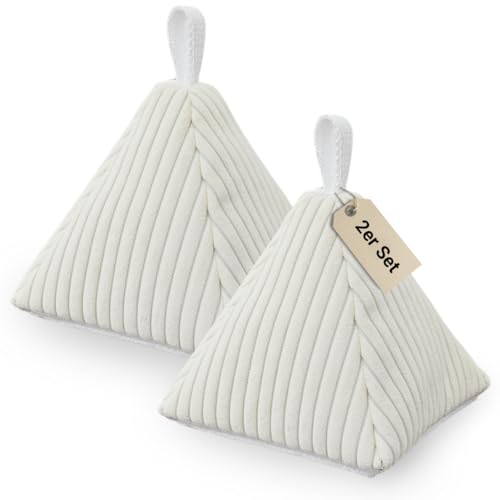Türstopper sack 1,2KG | 2er Set | Anti-Rutsch Untergrund | Türstopper mit Griff aus Cord | Türstopper Beige | Türstopper | Türstopper schwer | Türstopper sack | Türstopper Boden sack | von Generisch