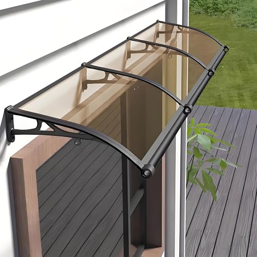 Türvordach Markise für Eingang Regen- und Schneeschutz Outdoor Schatten für Terrassen Strapazierfähige Türabdeckung mit Drainage Stilvolle Terrassenmarkise für Zuhause von Generisch