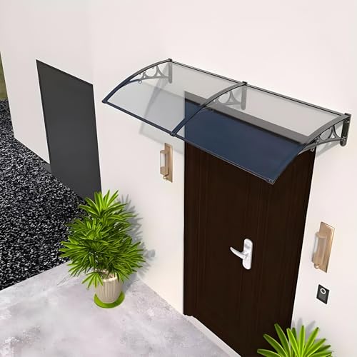 Türvordach Outdoor - Grau Markise für Eingang, Fensterkante, Balkon & Garten - 60x360 cm - Stilvoller Wetterschutz für Außentüren und Fenster Türvordach Outdoor - Grau Markise für Eingang, Fensterkante, Balkon & Garten - 60x360 cm - Stilvoller Wetterschutz für Außentüren und Fenster von Generisch